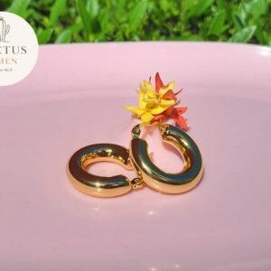 Hoop Mediano Liso De Acero Inoxidable