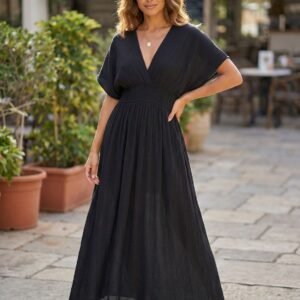 Vestido largo color negro talla S al XL