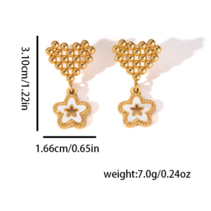 Aretes dorados - acero