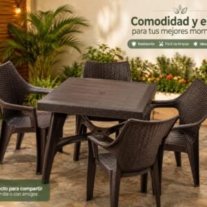 JUEGO DE MESA XL + 4 SILLAS SOFA